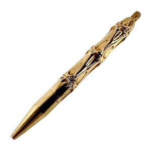 Vintage 1940's Louis Tamis Bamboo Pen 14K Solid Yellow Gold